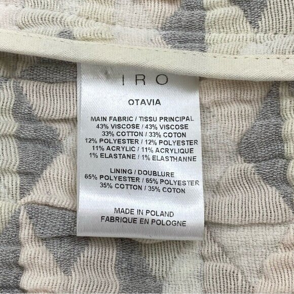 Revolve IRO Women's White Otavia Geometric Quilted Multico Jacket EU 36/C34 - Picture 12 of 17